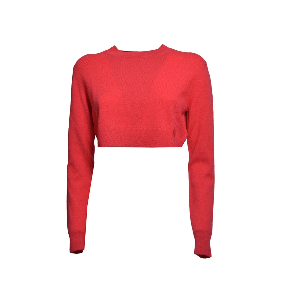 Patou Wool Cashmere Cropped Sweater - Fuchsia