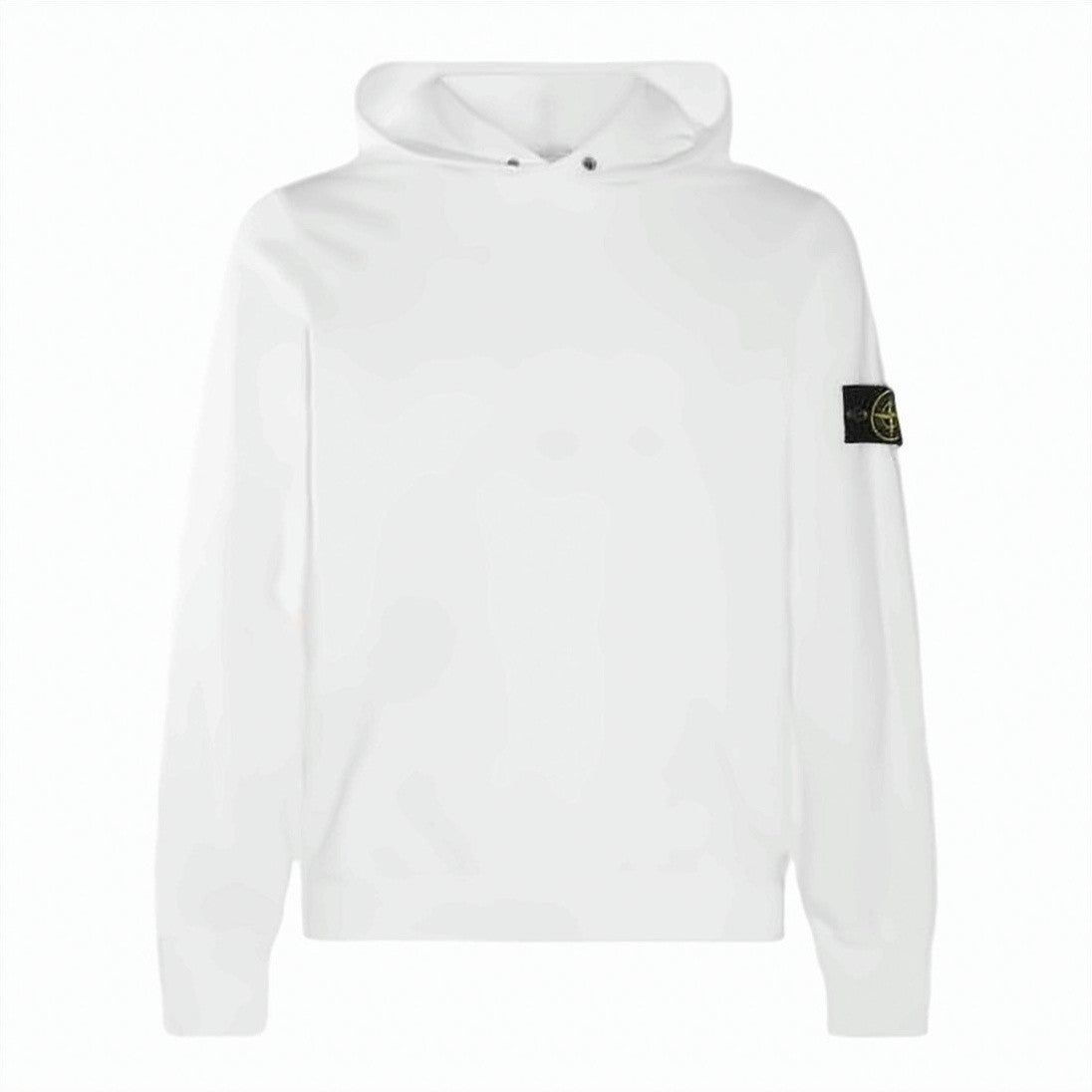 Stone Island Minimalist White Hooded Sweatshirt