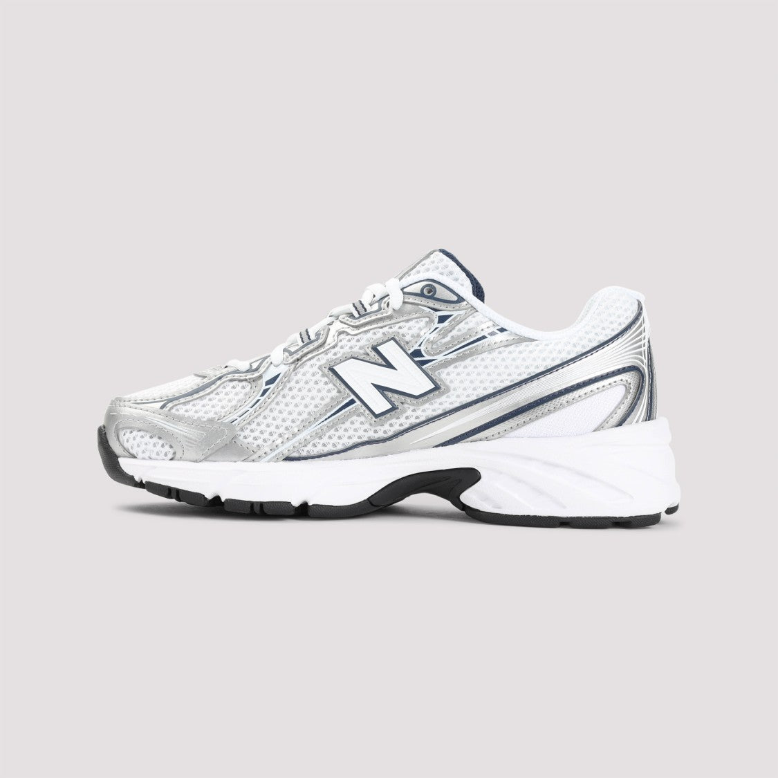 New Balance White Sneakers With Metallic Accents