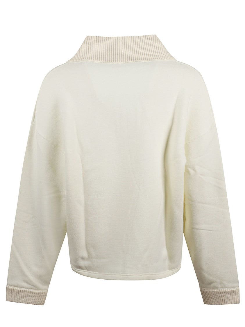 Jacquemus Beige Polo Shirt With V-Neck And Logo Embroidery