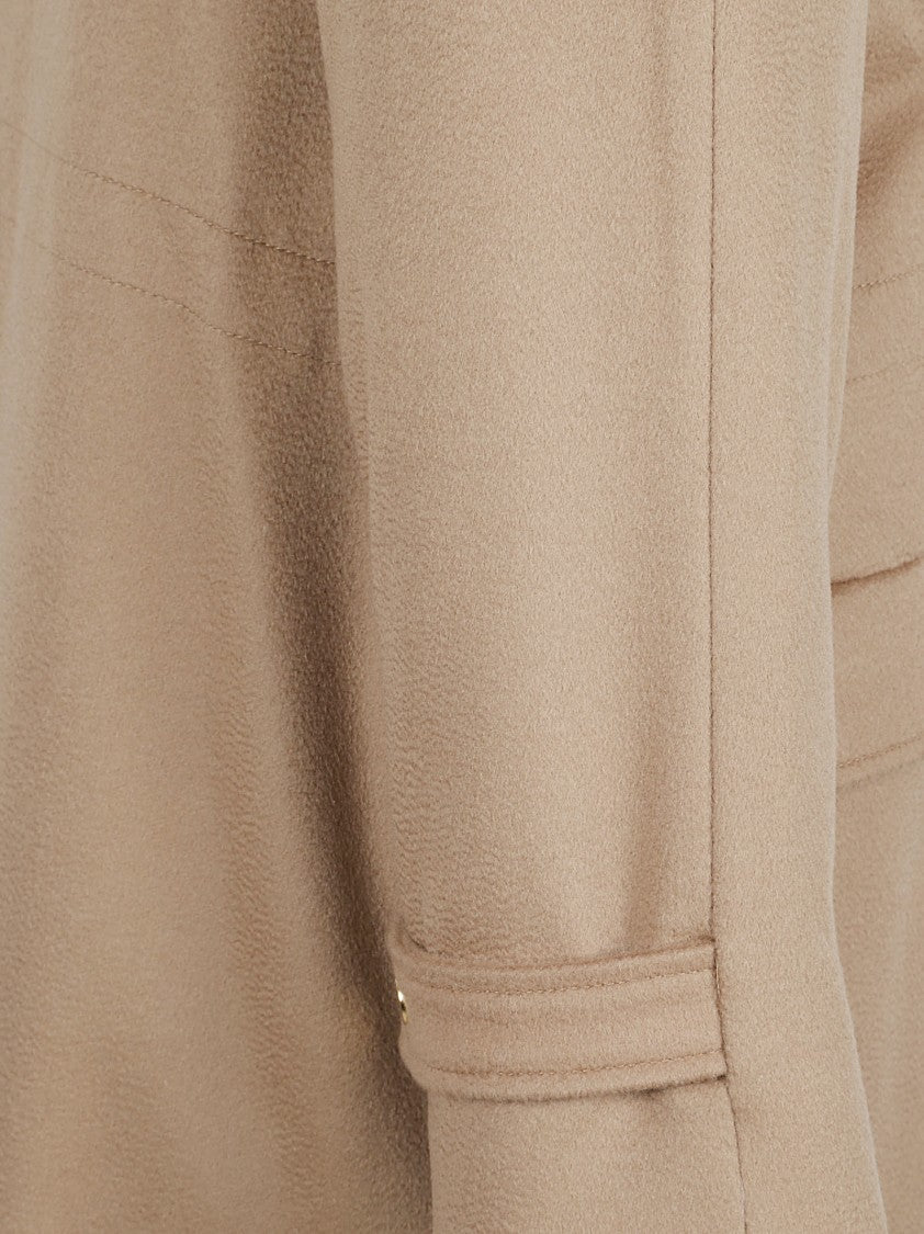 Max Mara Relaxed Fit Brown Coat With Hood