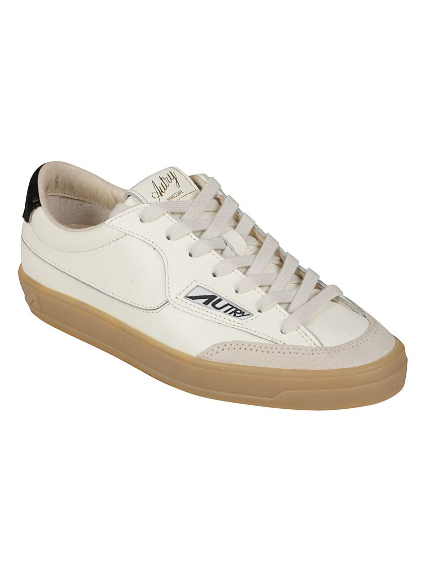 Autry Windscape Low White Leather Suede Sneakers