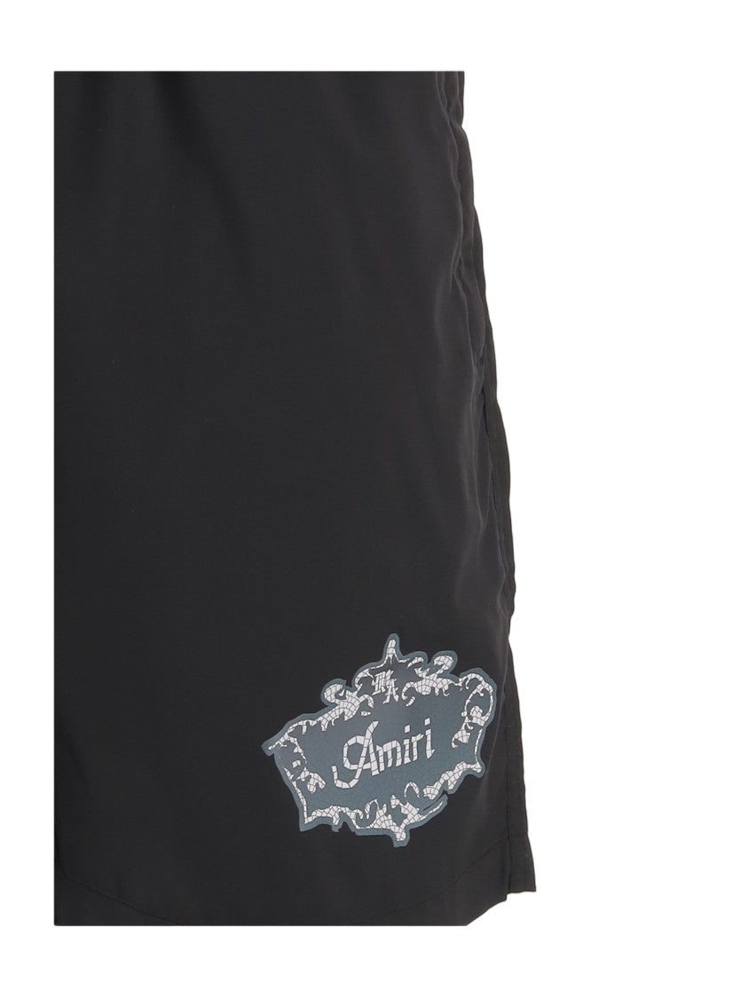 Amiri Technical Fabric Swim Shorts With Adjustable Fit