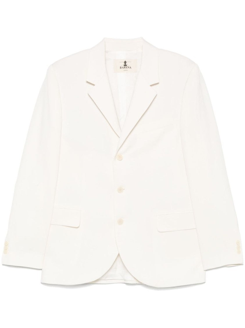 Barena Tailored White Jacket With Notched Lapel