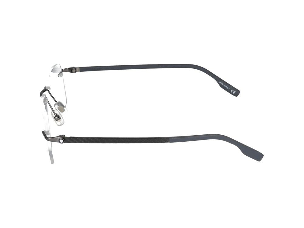 Montblanc Ruthenium Grey Mb0185o Metal Rimless Eyeglasses