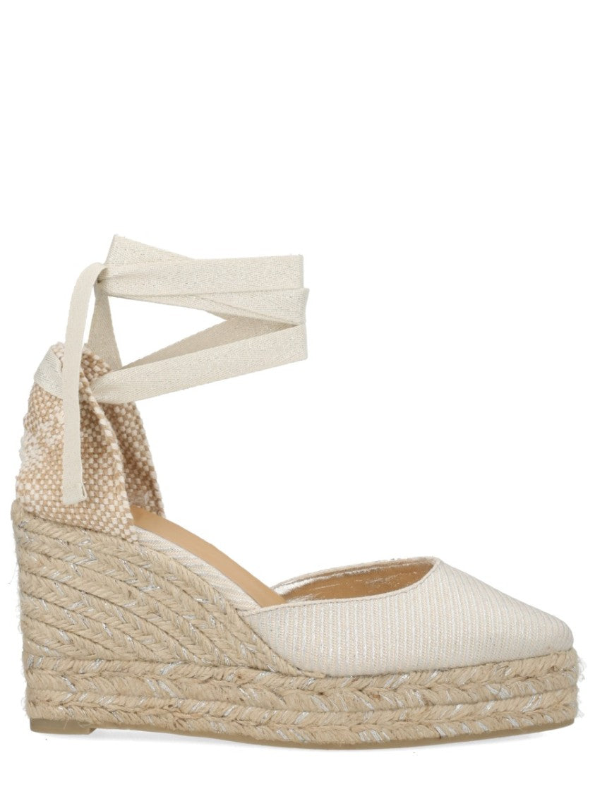 Castaner Neutrals Joyce Pointed Jute Platform Sandals