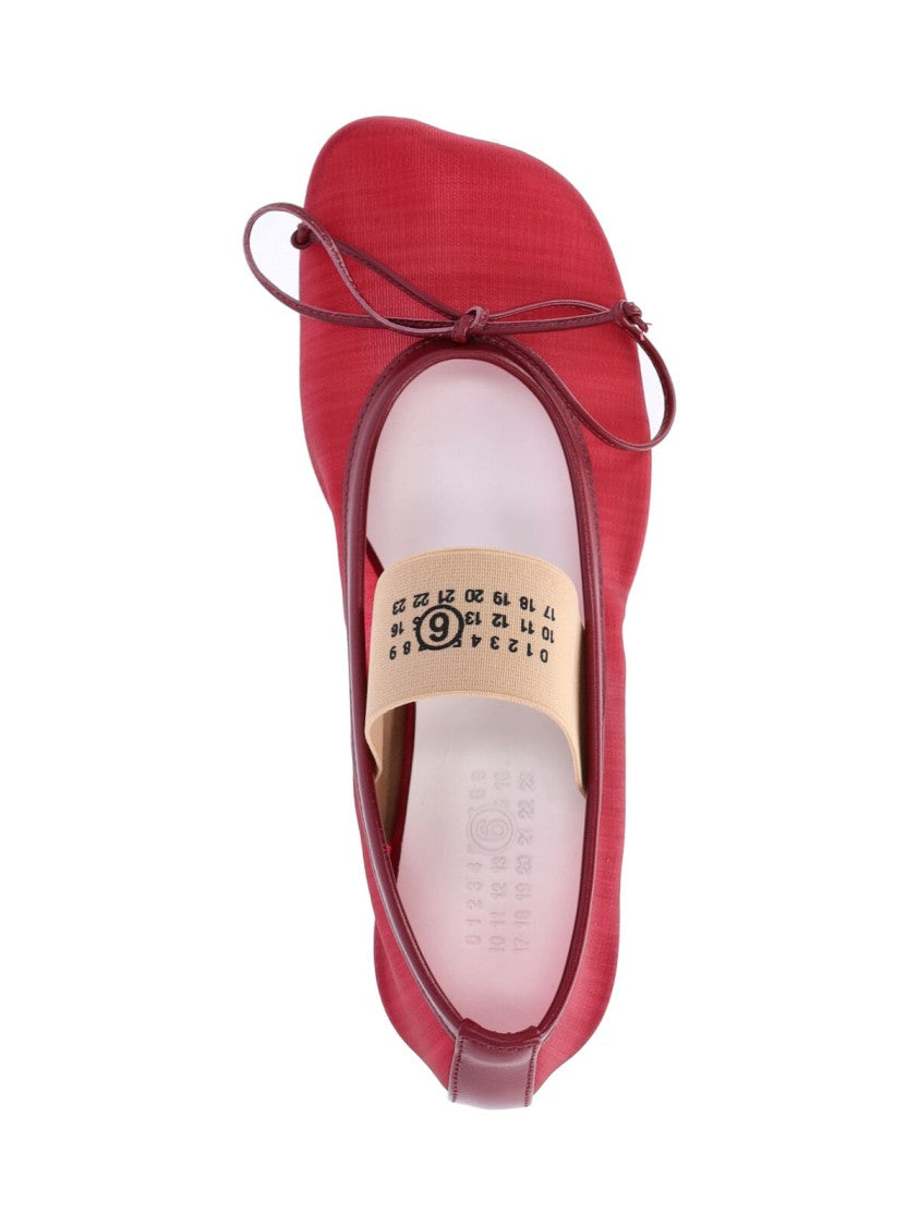 Mm6 By Maison Margiela Red Anatomic Fabric Flats