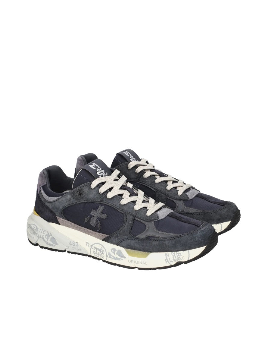 Premiata Blue Mase Leather Sneakers