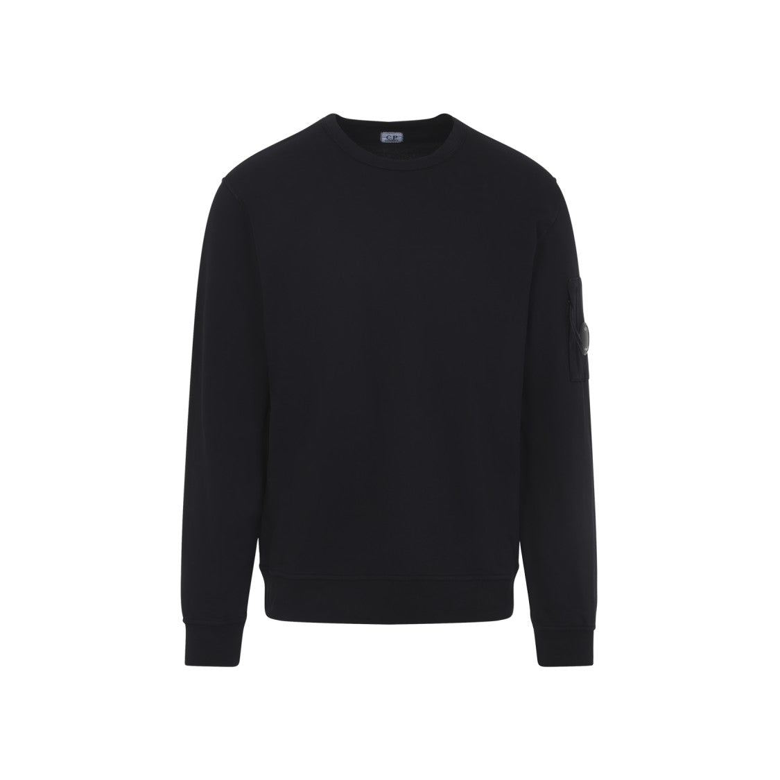 C.P. Company Light Fleece Black Cotton Sweatshirt