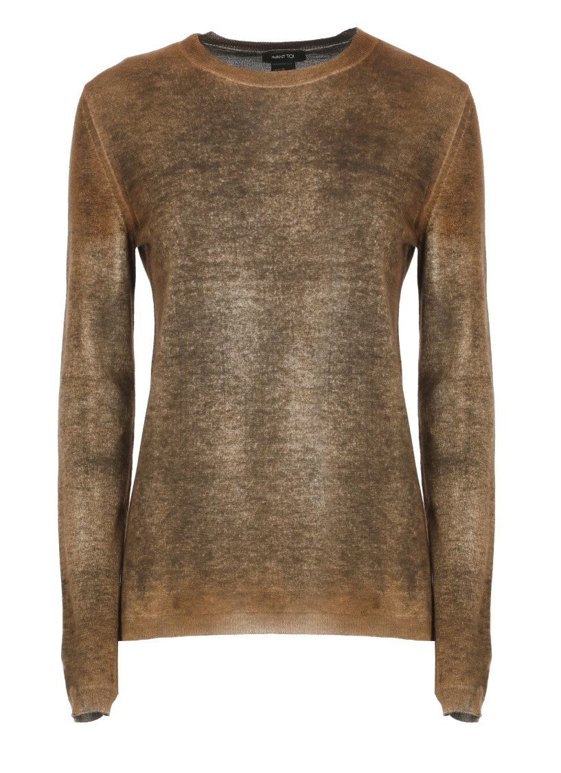 Avant Toi Gradient Textured Cashmere And Wool Sweater