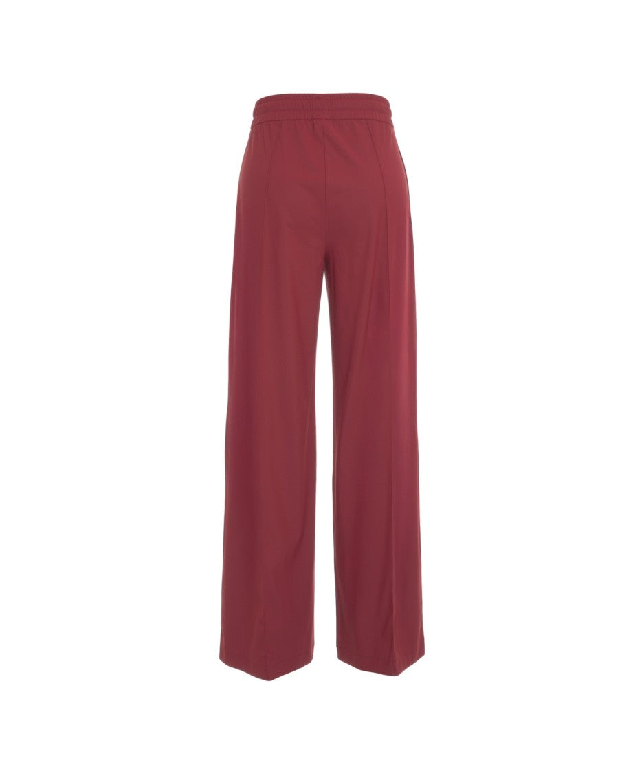 Alpha Tauri Wide-Leg Palazzo Trousers With Drawstring Waistband