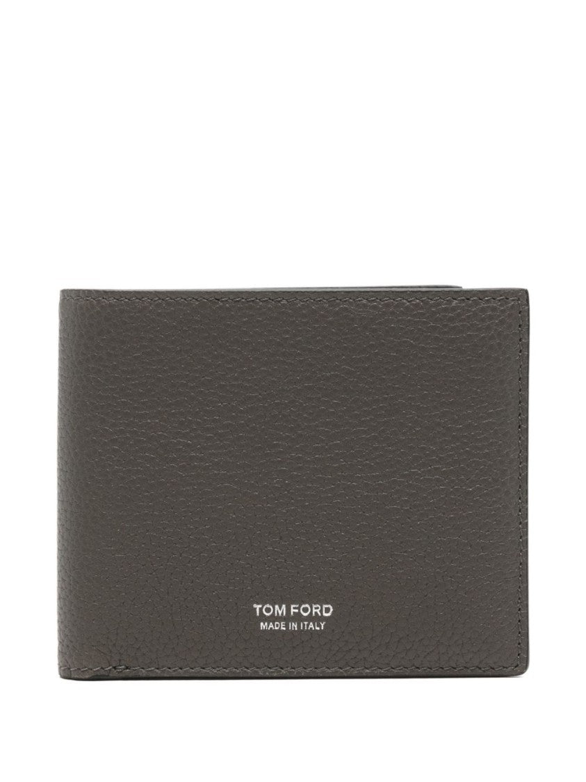 Tom Ford Black Textured Calf Leather Bifold Wallet
