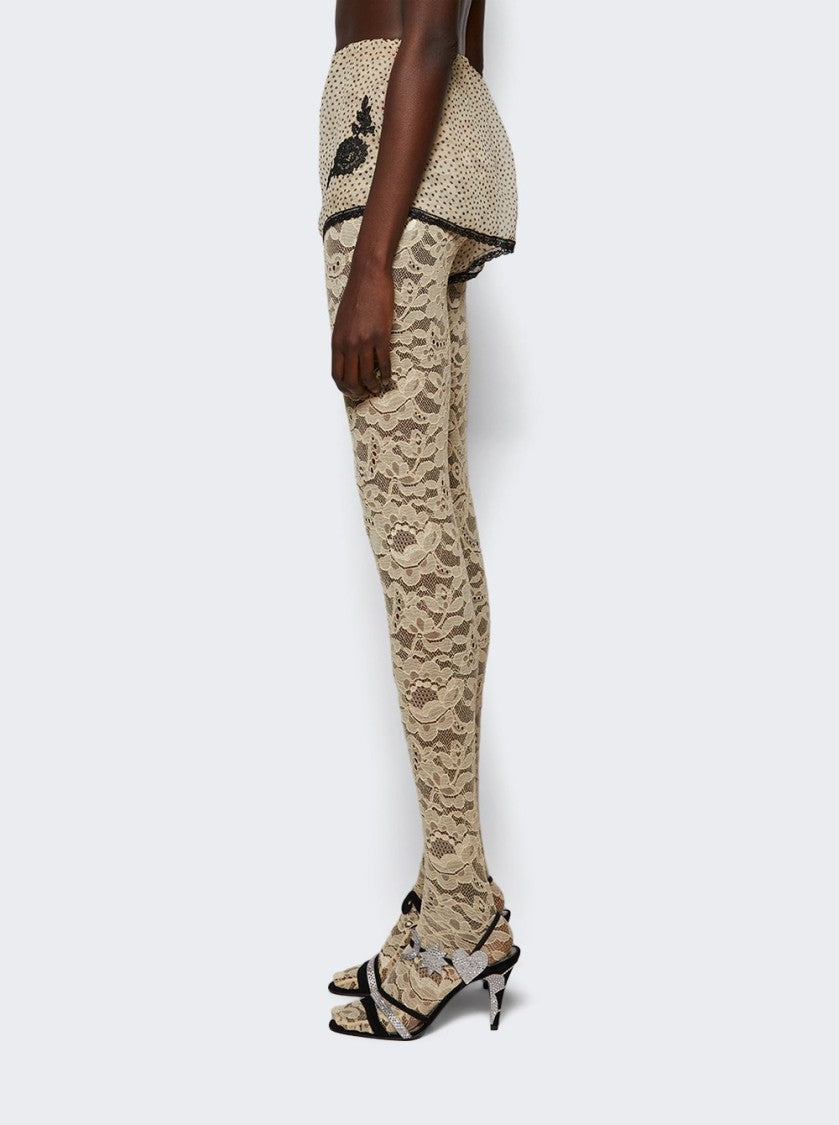 Valentino Valentino Silk Lace-Detail Shorts