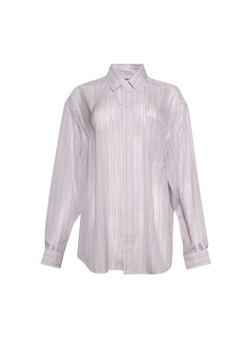 Alexander Wang Oversized Boyfriend Shirt - Light Pink And Mauve