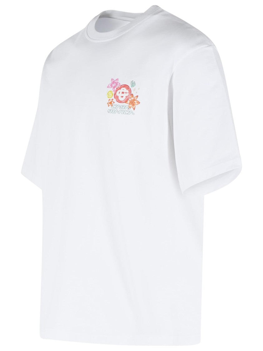 Casablanca 'Collage D'icones' White Cotton T-Shirt