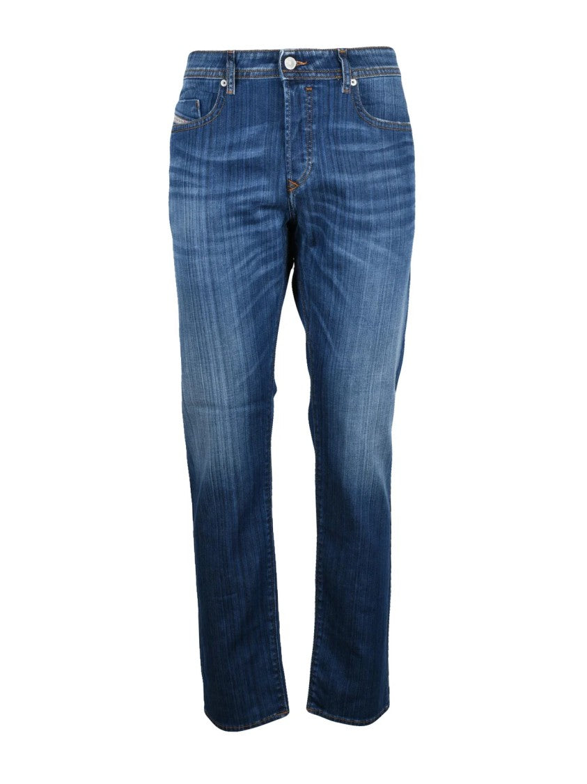 Diesel Blue Stretch Cotton Tapered Jeans