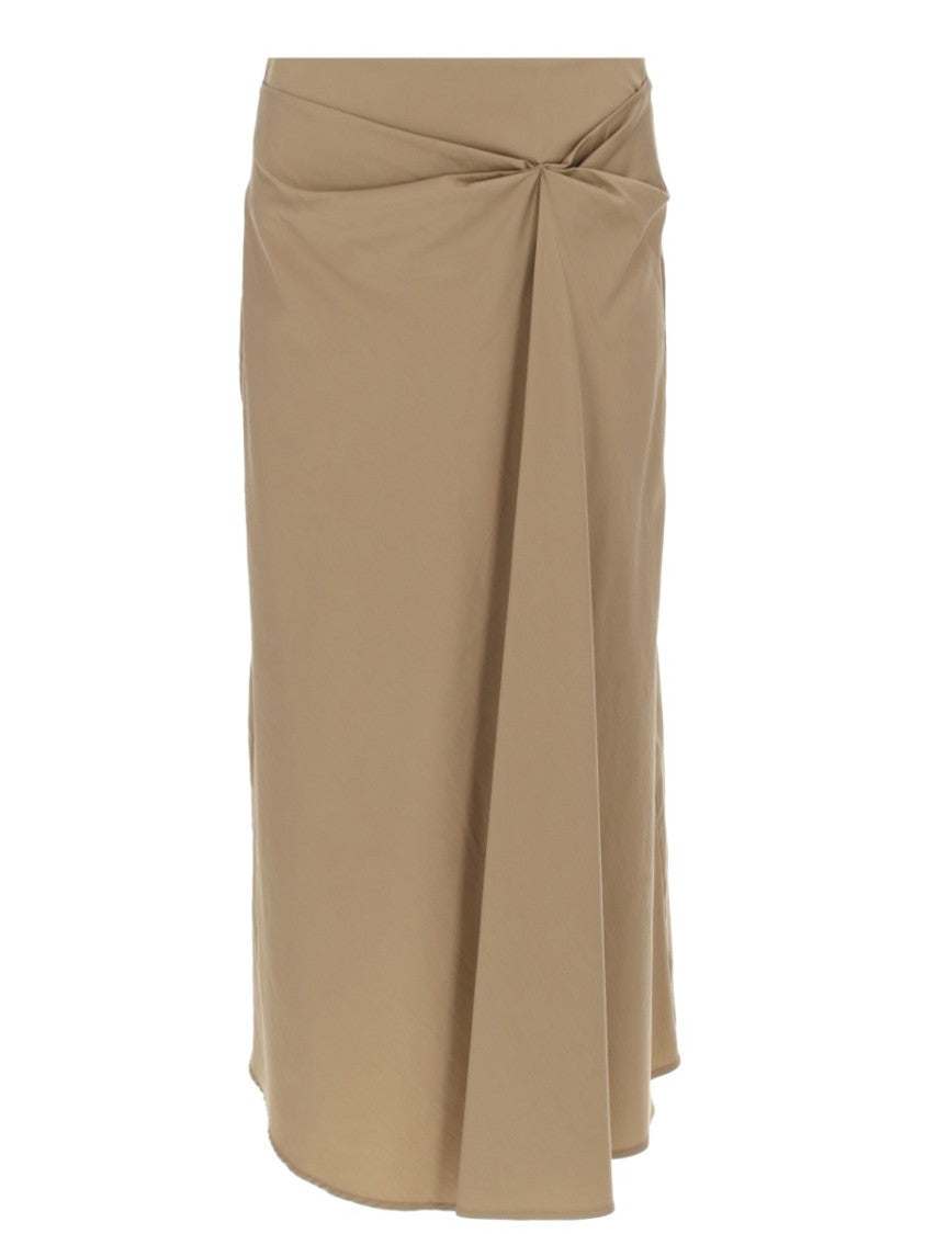 Max Mara Draped Midi Skirt With Gathered Waist Detail