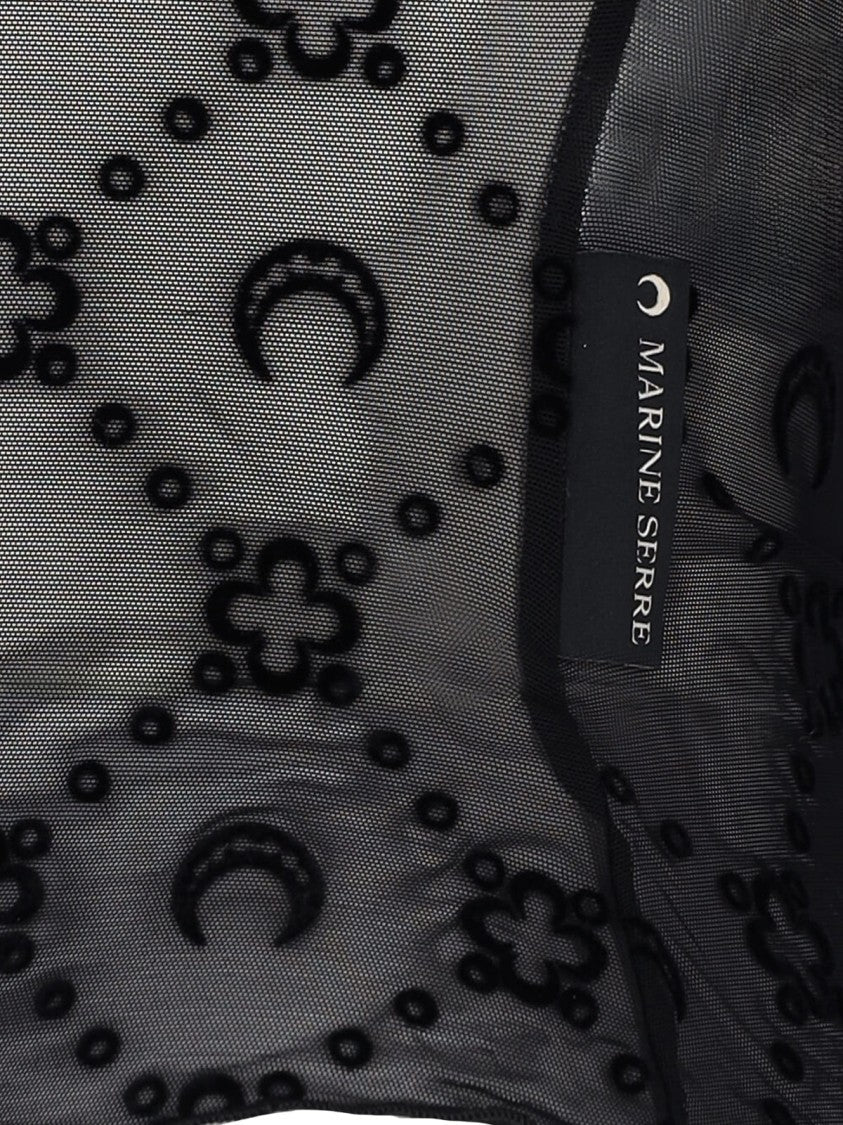 Marine Serre "Moonogram" Crop Top – Black