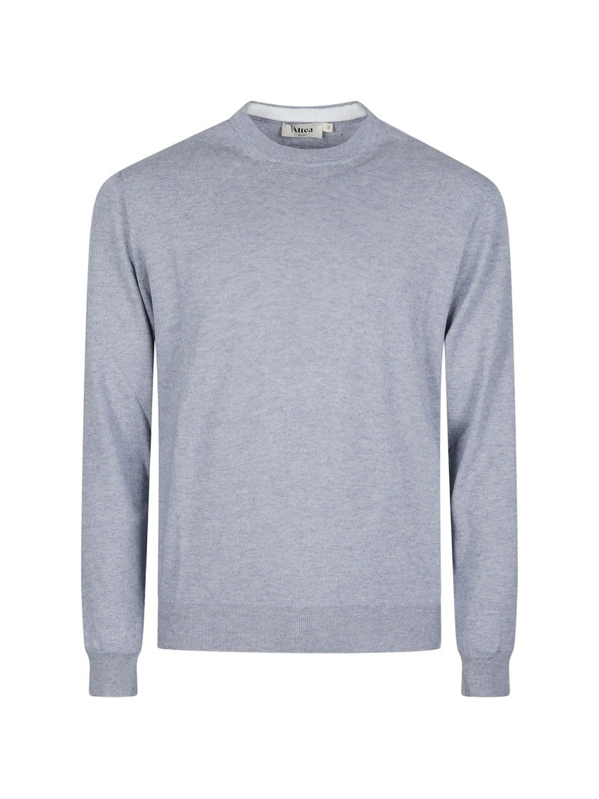 Altea Light Blue Crew Neck Cotton Sweater