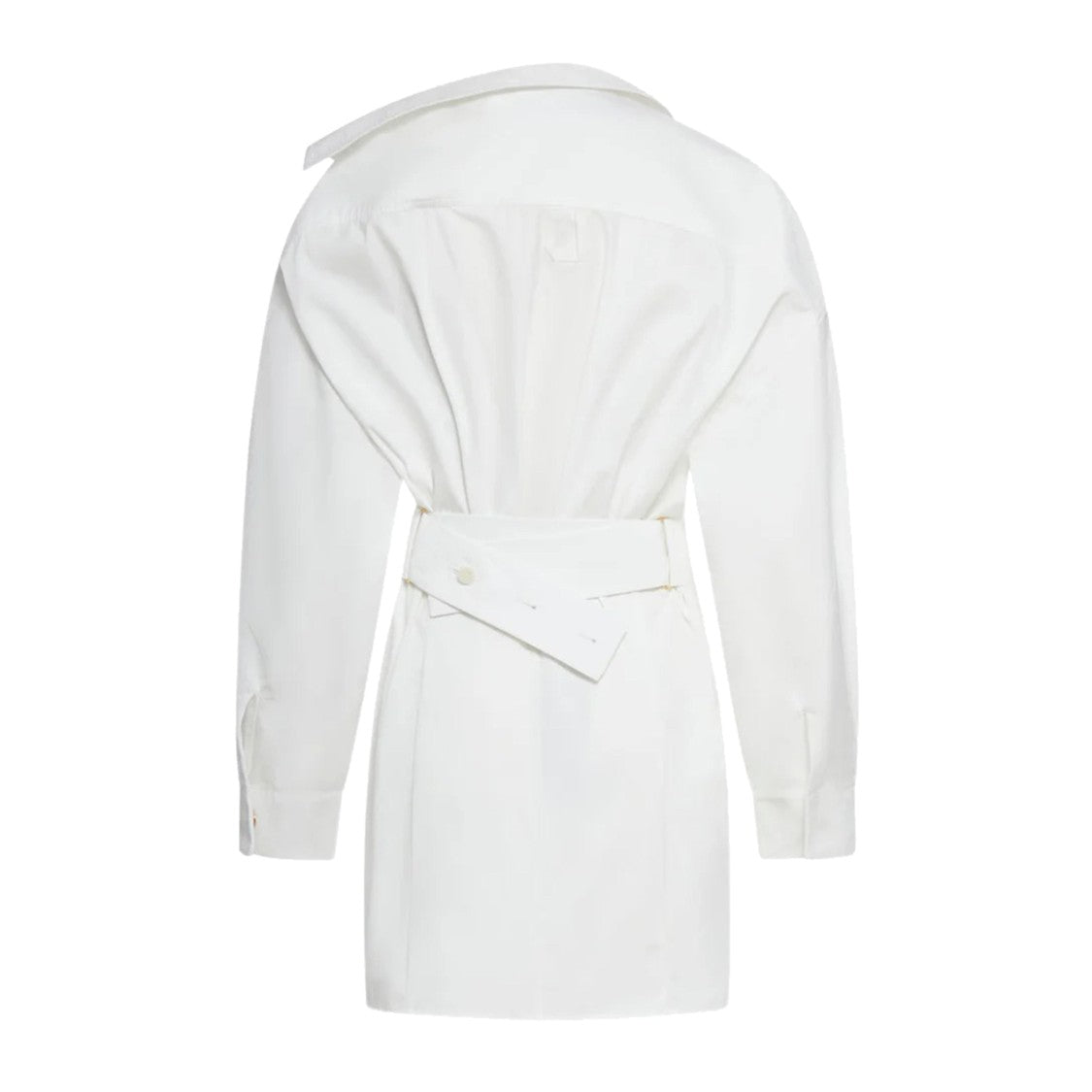 Jacquemus Refined White Mini Shirt Dress