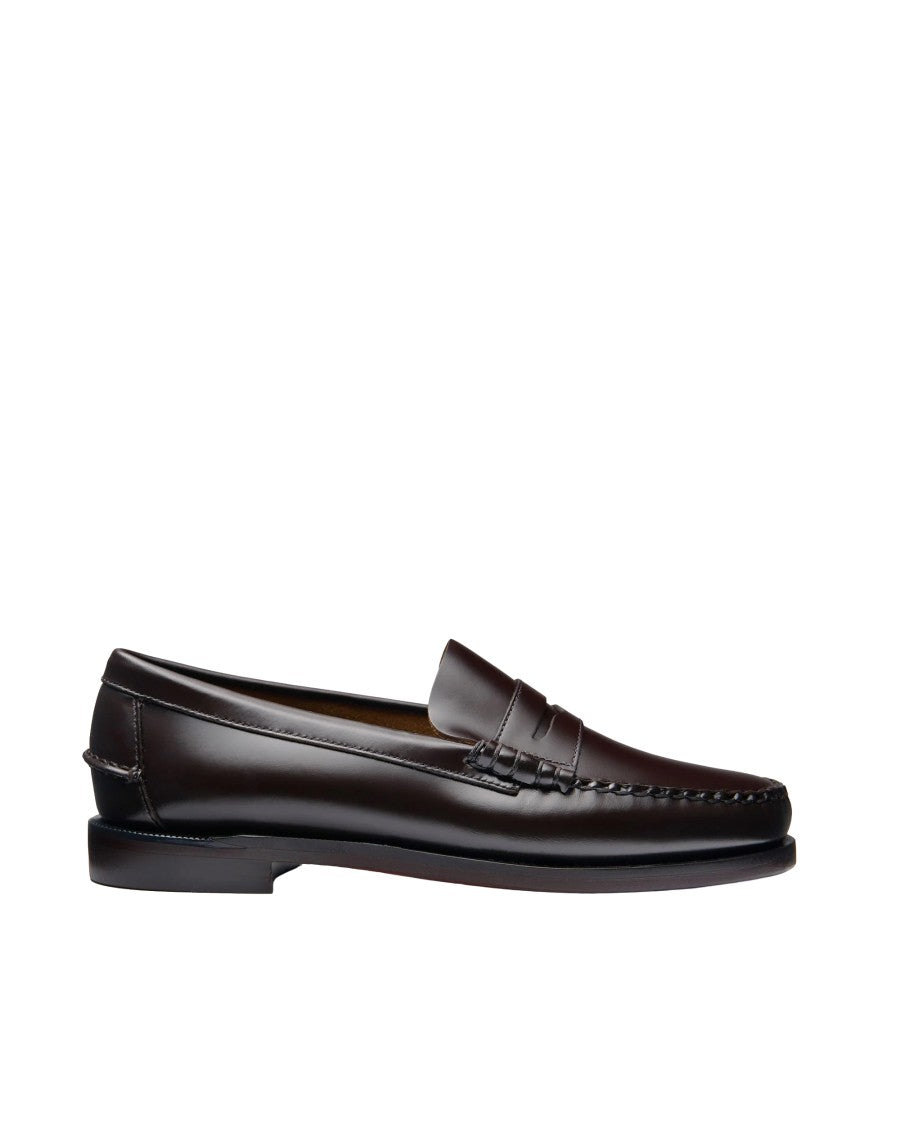Sebago Classic Dan Hand-Stitched Brown Leather Moccasins