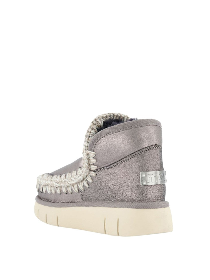 Mou Eskimo Bounce Silver Sheepskin Boots