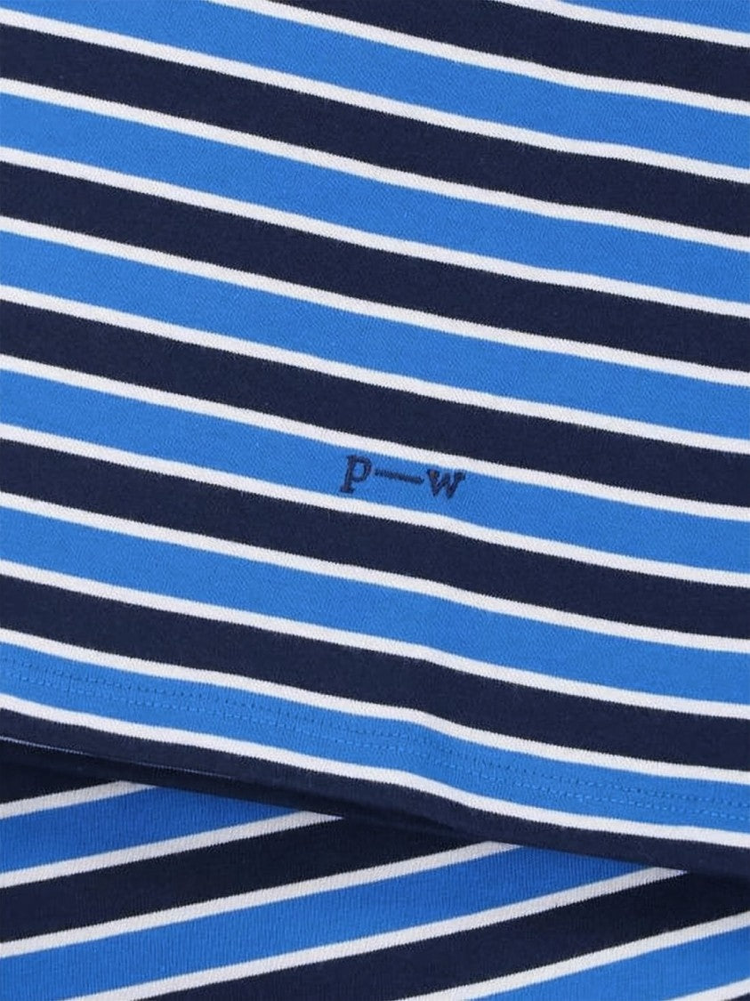 Paloma Wool Blue White Horizontal Striped Organic Shirt