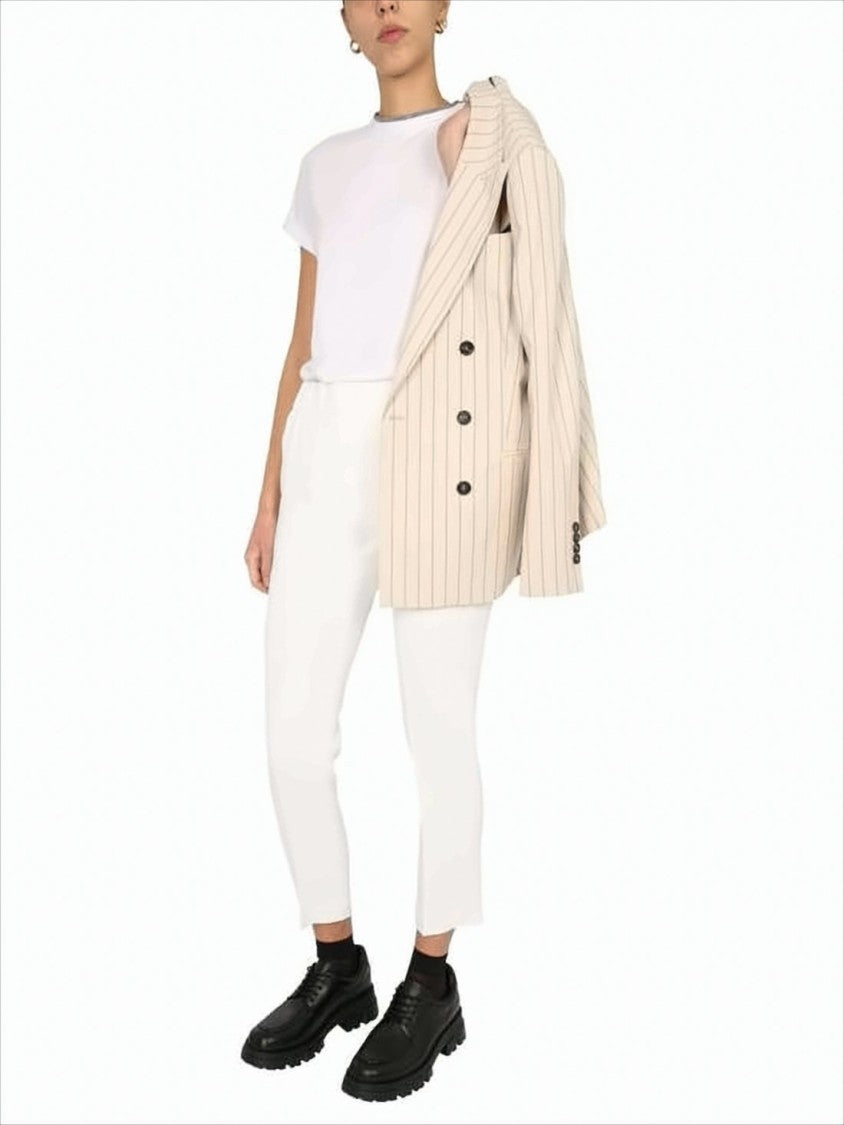 Brunello Cucinelli Short-Sleeved Top With Contrast Trim