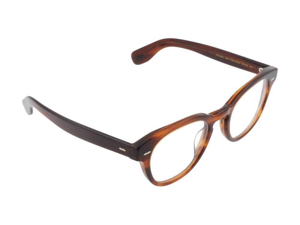 Oliver Peoples Round Tortoiseshell Silver Accent Eyeglasses