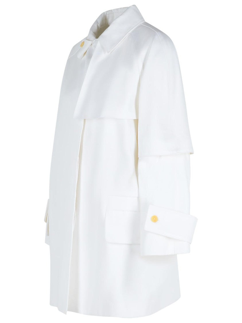 Max Mara Baba' White Cotton Raincoat