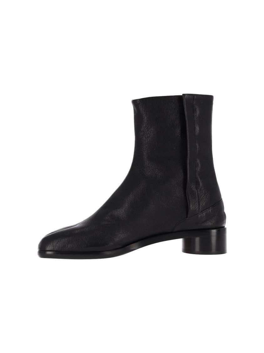 Maison Margiela Black Camel Leather Tabi Boots