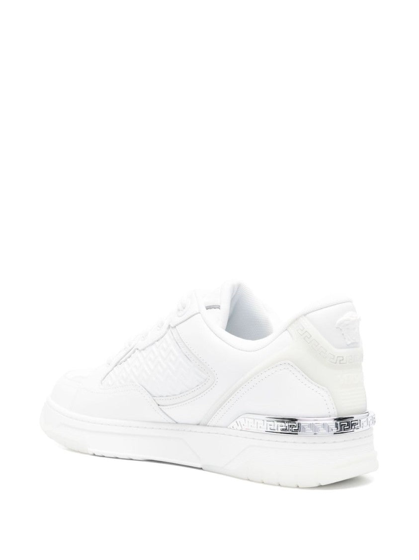 Versace Biggie Basket Sneakers With Embossed Greca Motifs