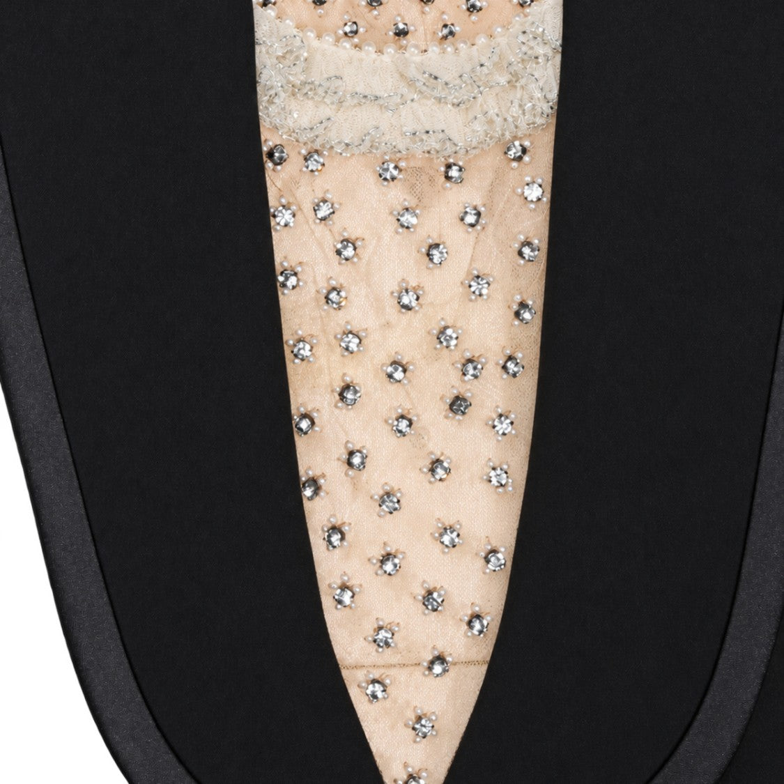 Elisabetta Franchi Long Black Plunging Neckline Satin Evening Dress