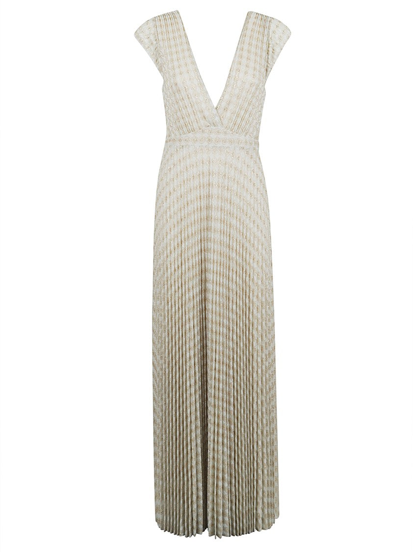 Forte Forte Diamond Plisse Lurex Jersey Midi Dress