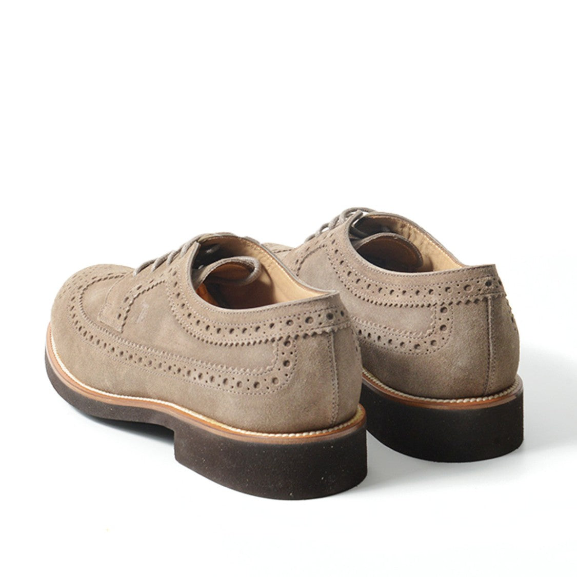 Tod's Derby Legato In Suede Taupe