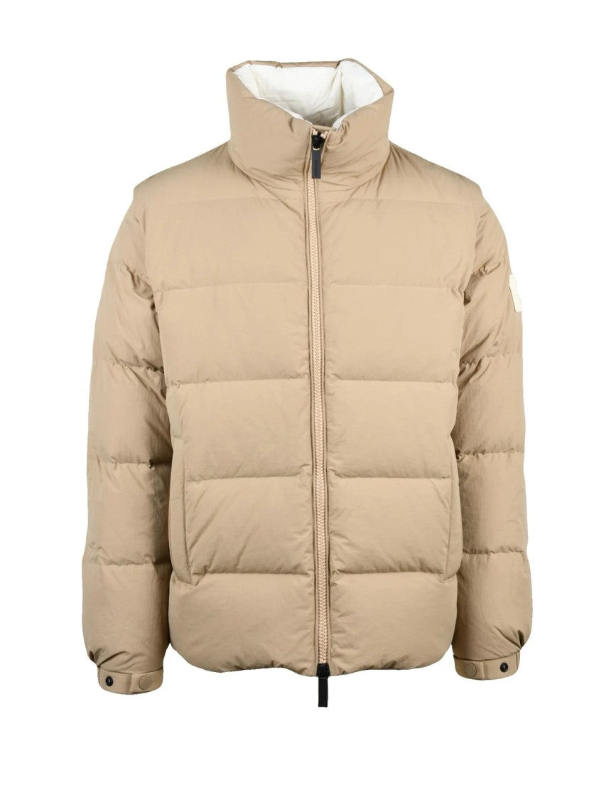 After Label Removable Sleeve Down Jacket With High Collar And Versatile Design