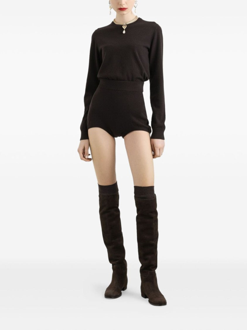 Dolce & Gabbana Cashmere Sweater With Classic Crew Neckline