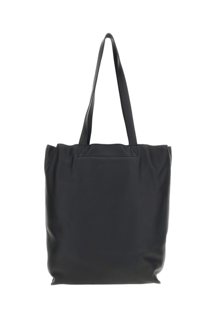 A.P.C. Black Leather Tote Maiko Medium Tote Bag