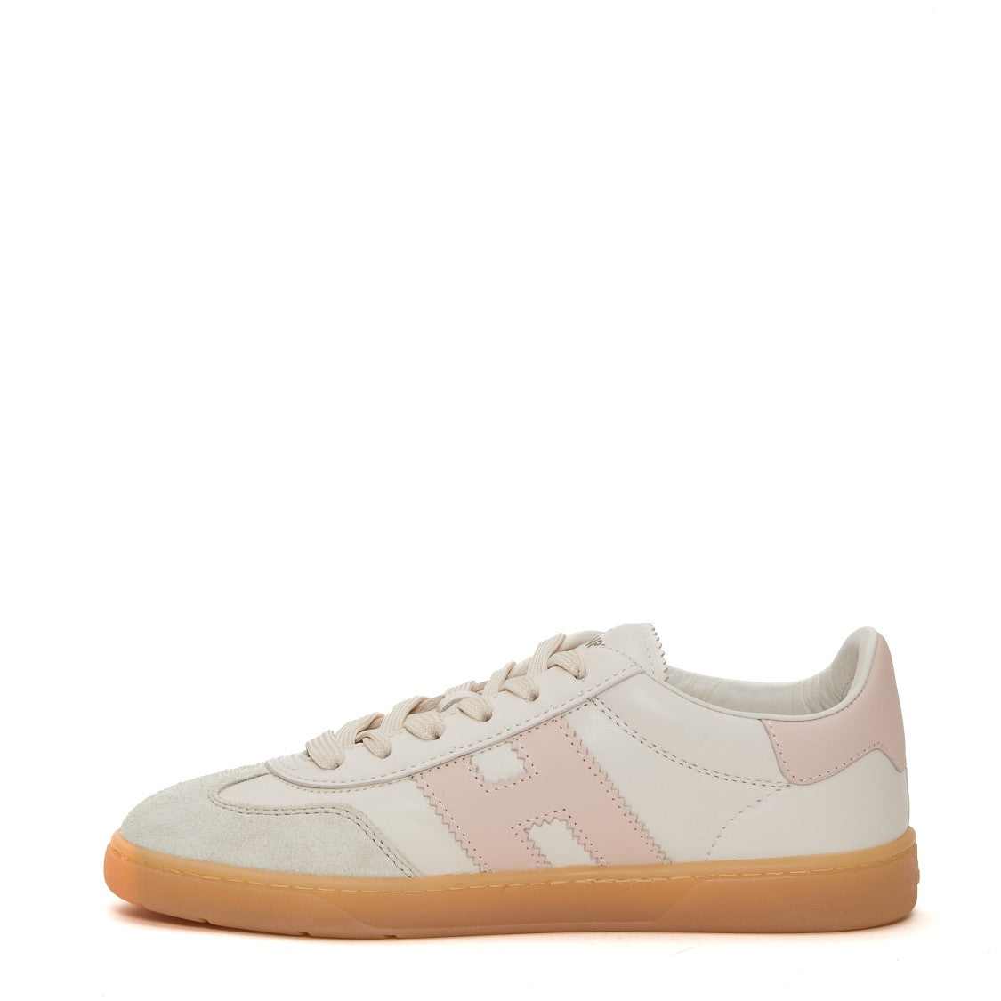 Hogan Cool H Pink Leather White Sneakers