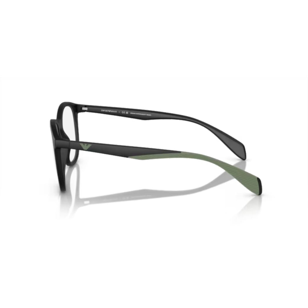 Emporio Armani 0Ea4211 Classic Black Rounded Rectangular Eyeglasses And Sunglasses