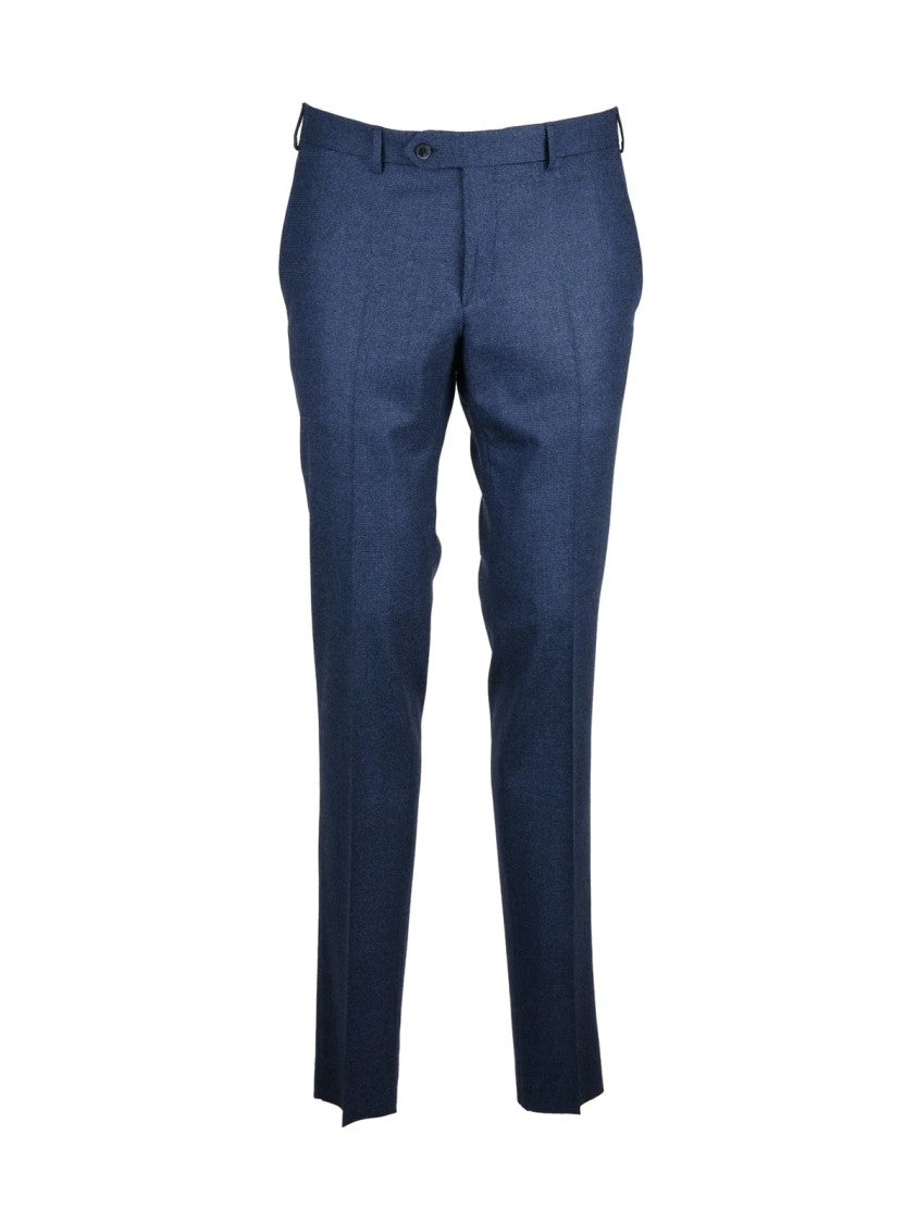 Luigi Bianchi Virgin Wool Stretch Sartorial Suit With Rounded Jacket And Slim-Fit Trousers