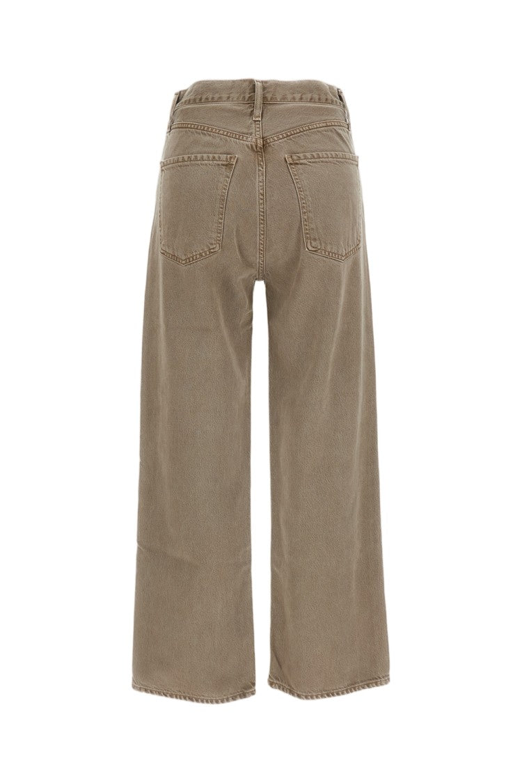 Agolde High-Rise Wide-Leg Jeans In Rigid Denim With Classic Five-Pocket Design