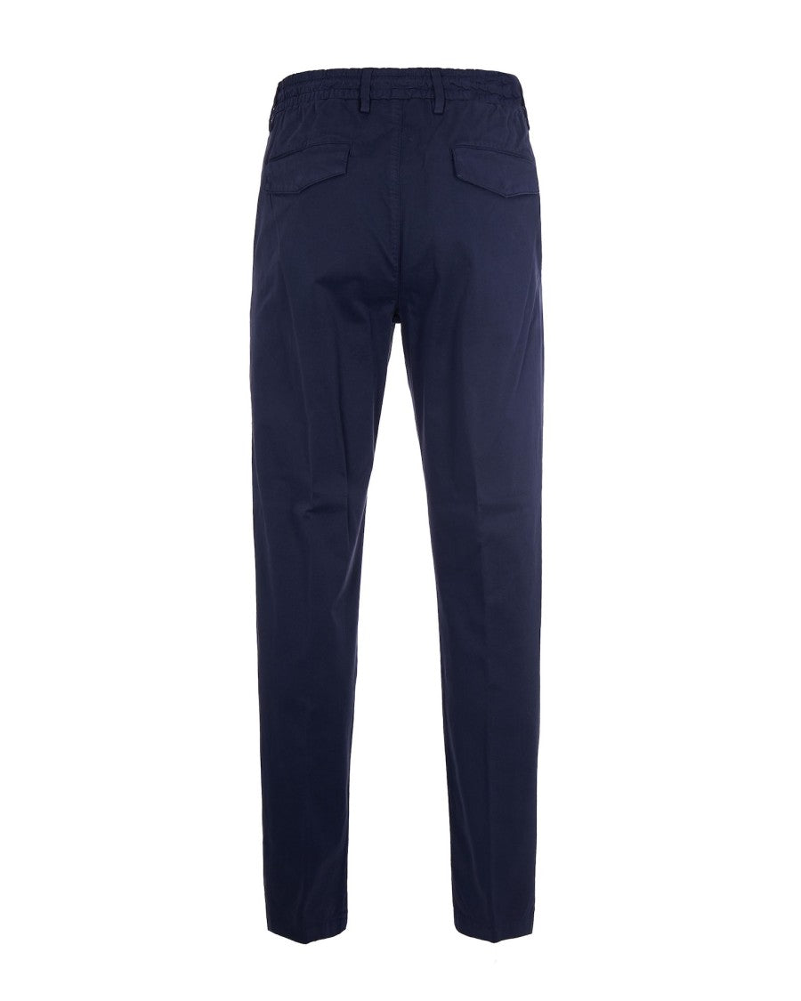 Eleventy Cotton Elasticized Front-Pleated Drawstring Casual Pants