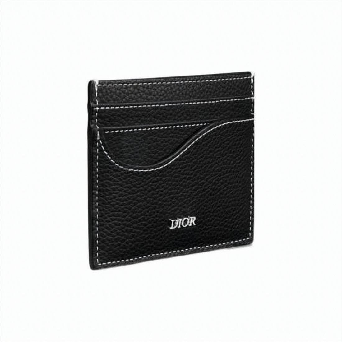 Dior Textured Calf Leather Cardholder