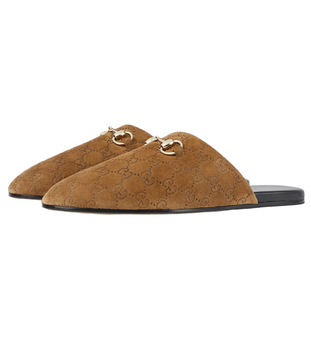 Gucci Textured Calf Leather M Lucy Mule Loafers