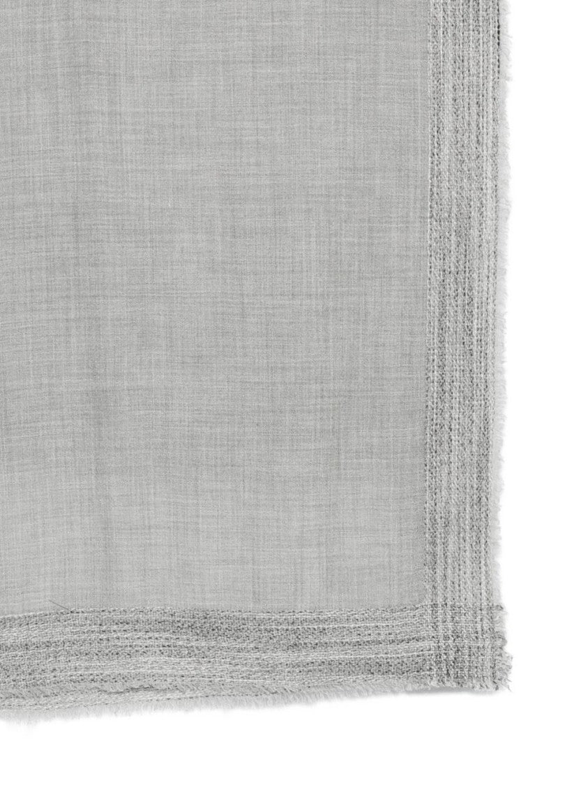 Faliero Sarti Refined Grey Scarf In Wool-Silk-Cashmere Blend