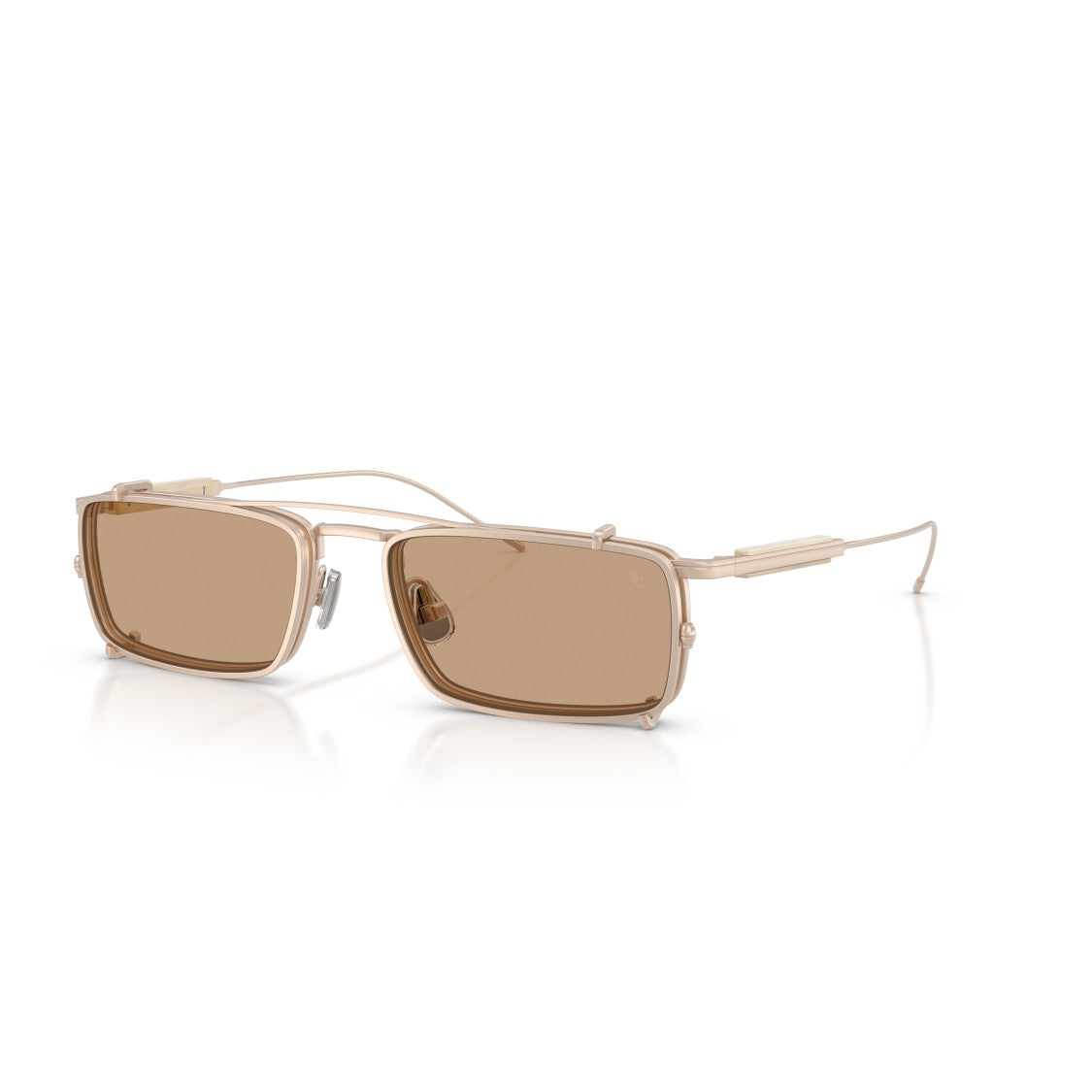 Brunello Cucinelli 0Bc2014st Rectangular Titanium Sunglasses With Double Bridge