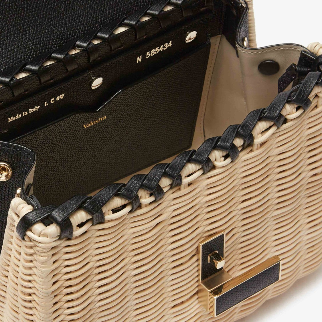 Valextra Iside Small Wicker Bag