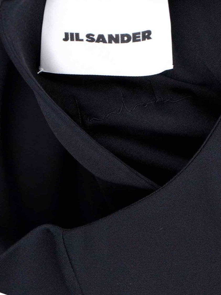 Jil Sander Black Layered Midi Dress