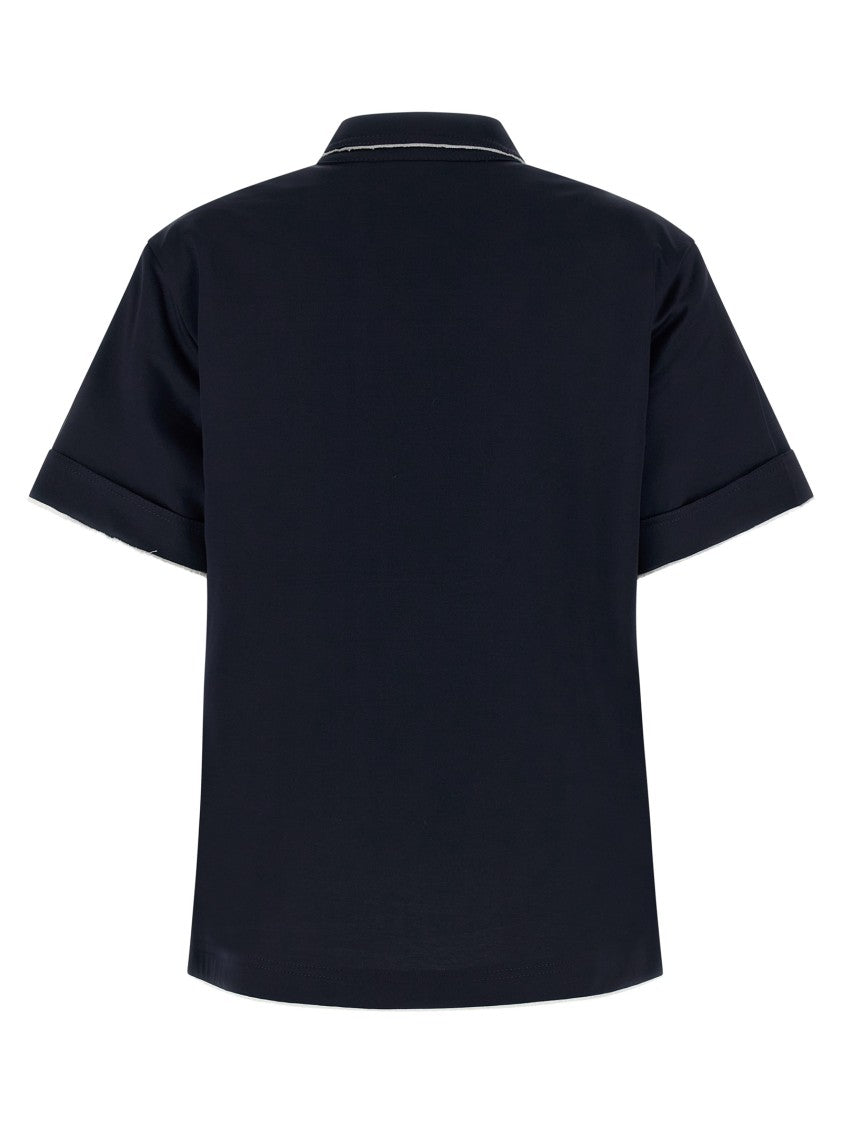 Prada Double-Layer Polo Shirt